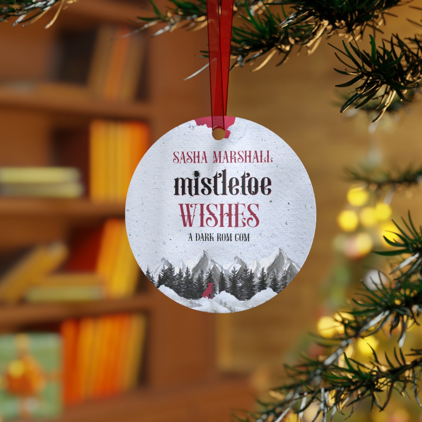 Mistletoe Wishes Metal Ornaments