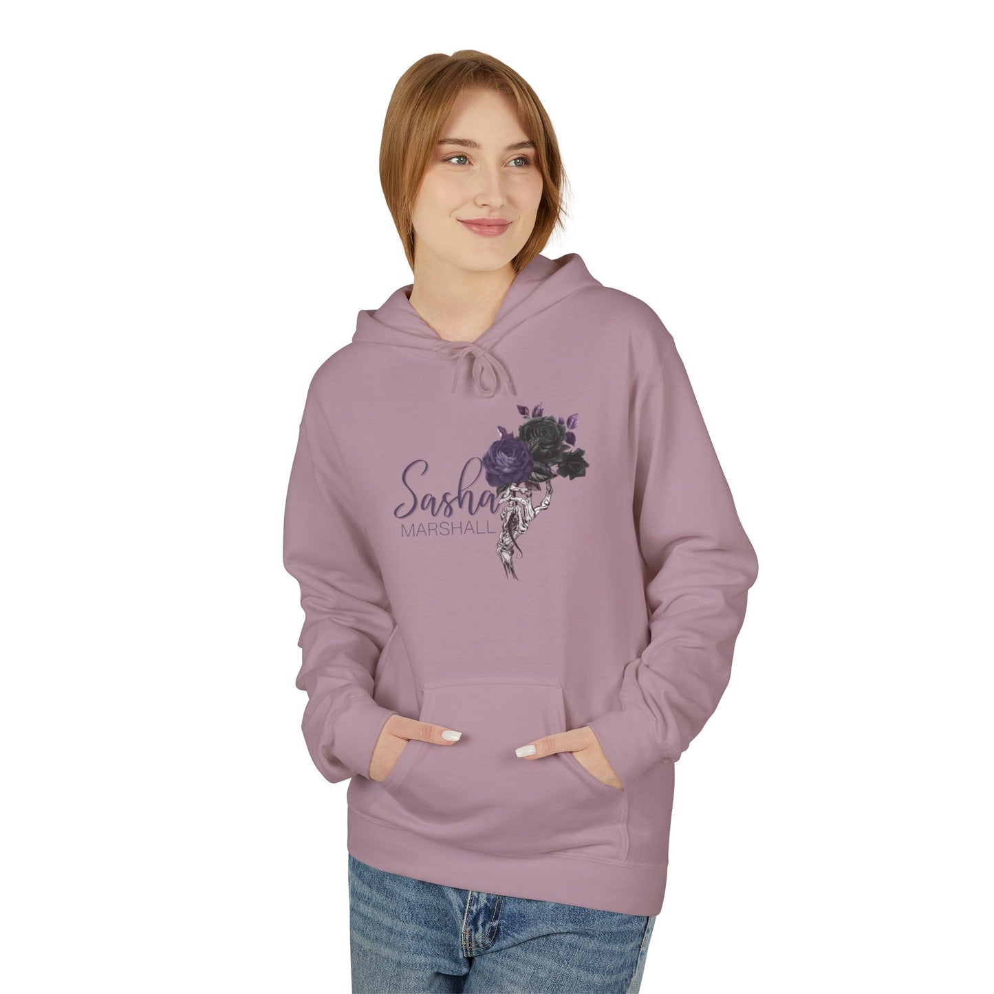 Sasha Marshall Logo Unisex Midweight Softstyle Fleece Hoodie
