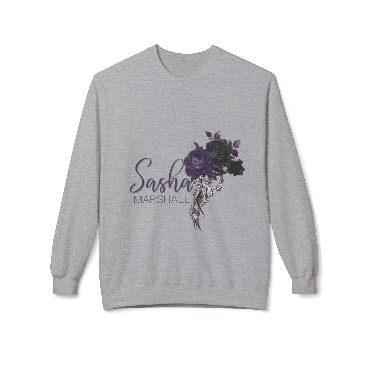 Sasha Marshall Logo Unisex Midweight Softstyle Fleece Crewneck Sweatshirt