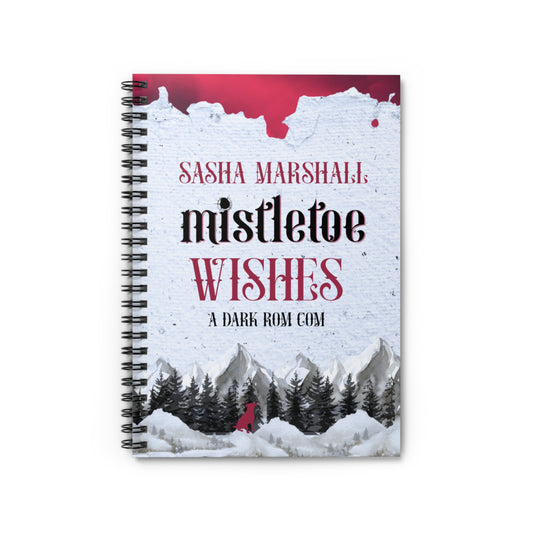Mistletoe Wishes Spiral Notebook - Ruled Line