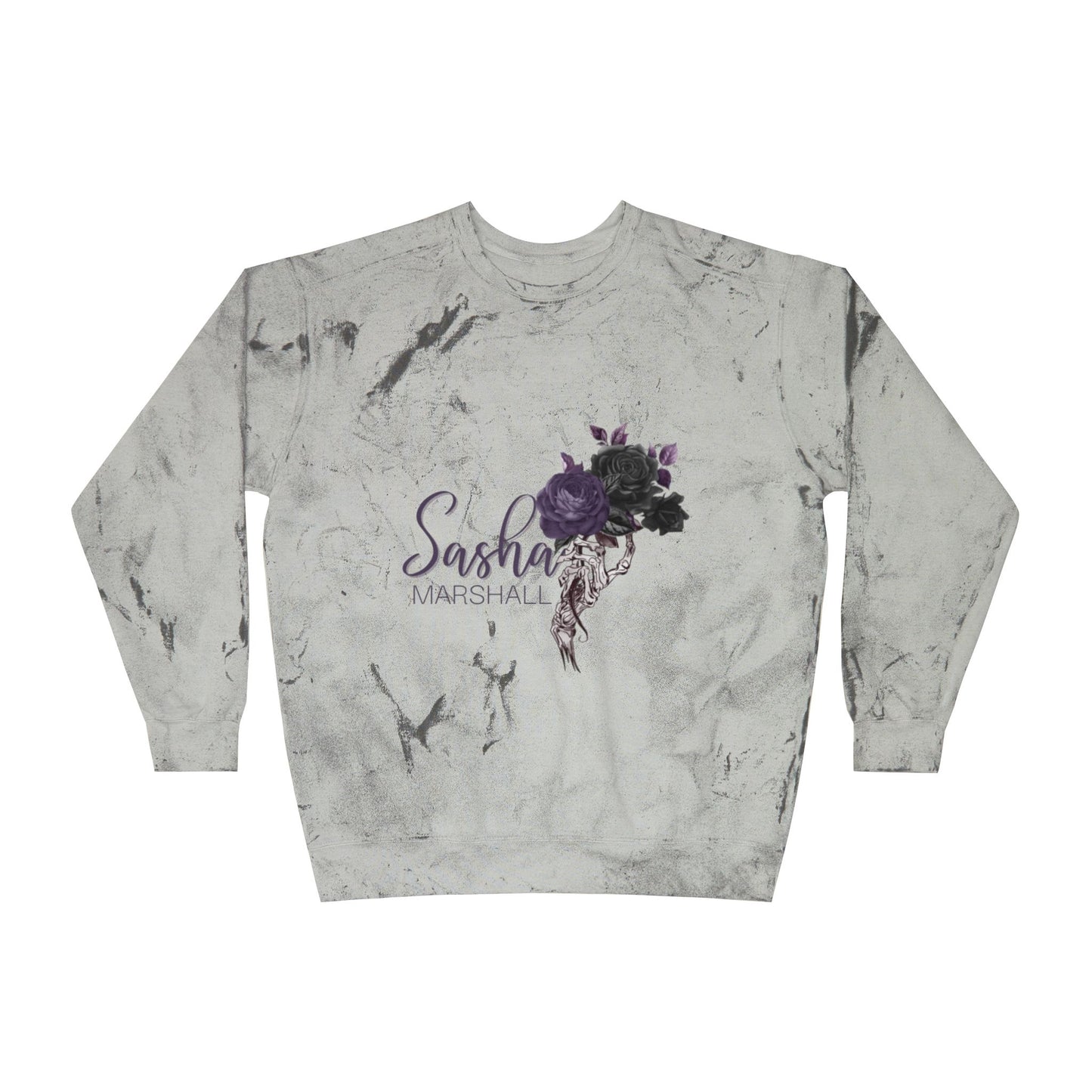 Sasha Marshall Logo Unisex Color Blast Crewneck Sweatshirt