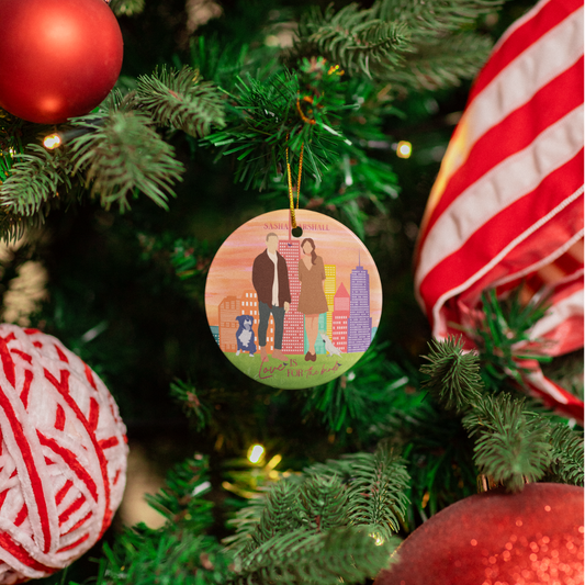 Love is for the Birds Metal Christmas Ornament