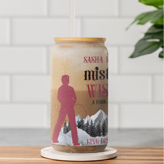 Mistletoe Wishes Peeing Man Libbey Glass Can