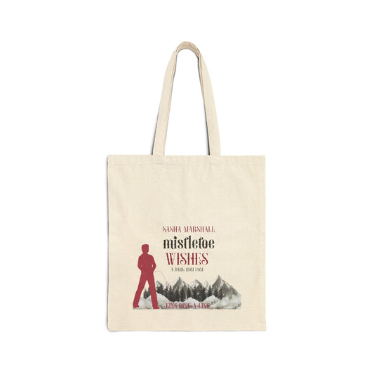 Mistletoe Wishes Cotton Canvas Tote Bag