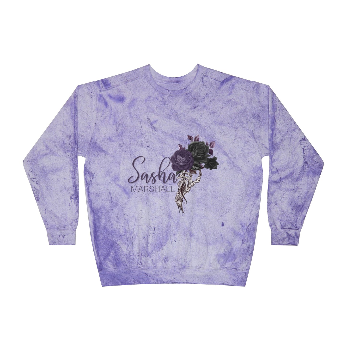 Sasha Marshall Logo Unisex Color Blast Crewneck Sweatshirt