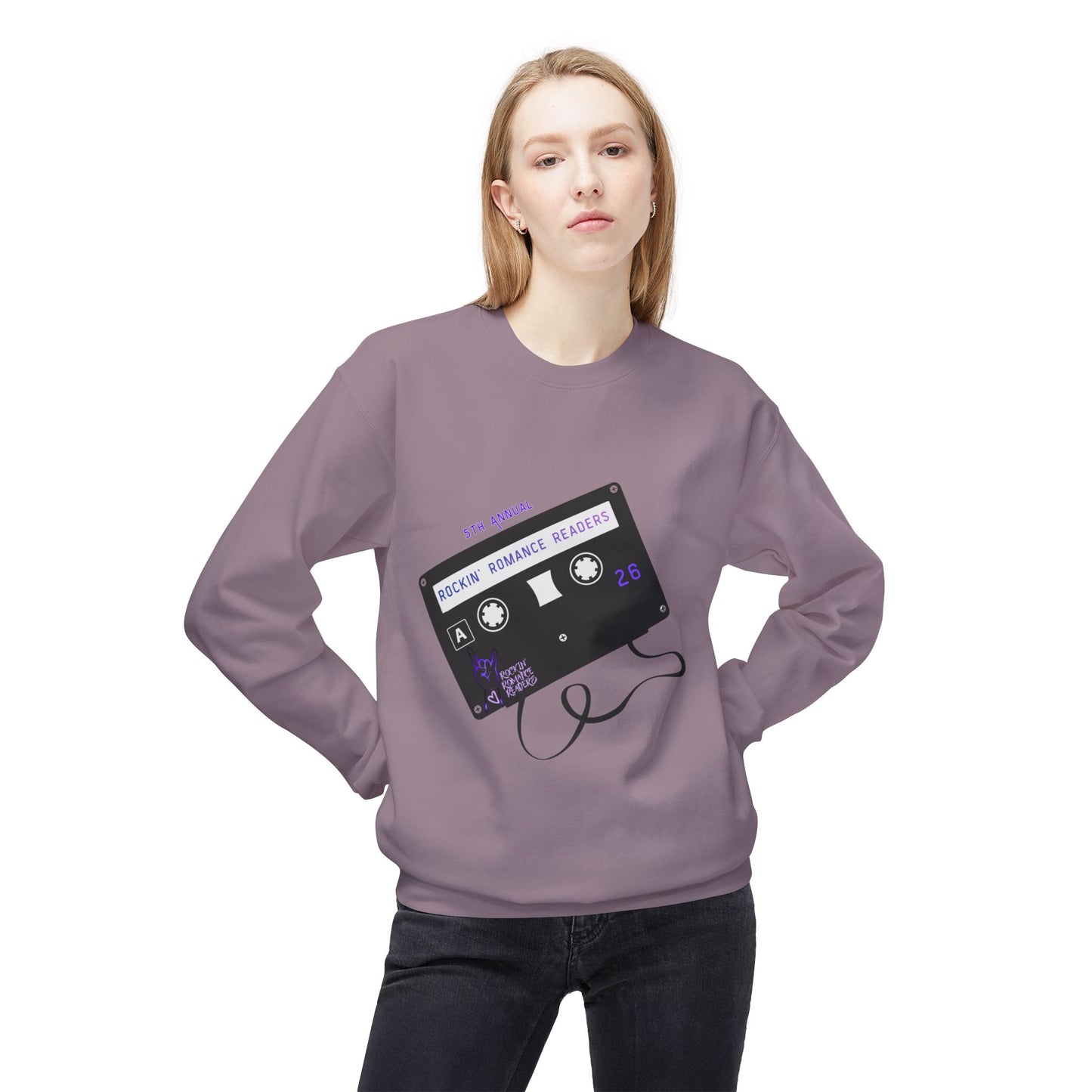 Rockin’ Romance Readers Unisex Midweight Softstyle Fleece Crewneck Sweatshirt